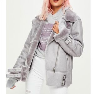 Grey Aviator Jacket